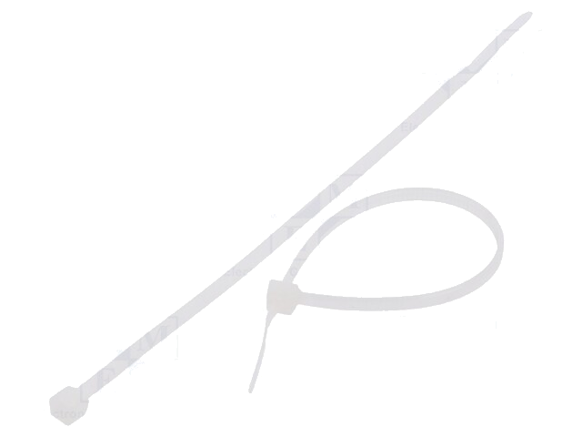 Kabelbinder; L: 120mm; W: 2,5mm; polyamide; 80N; natuurlijk Kabelbinder; L: 120mm; W: 2,5mm; polyamide; 80N; natuurlijk